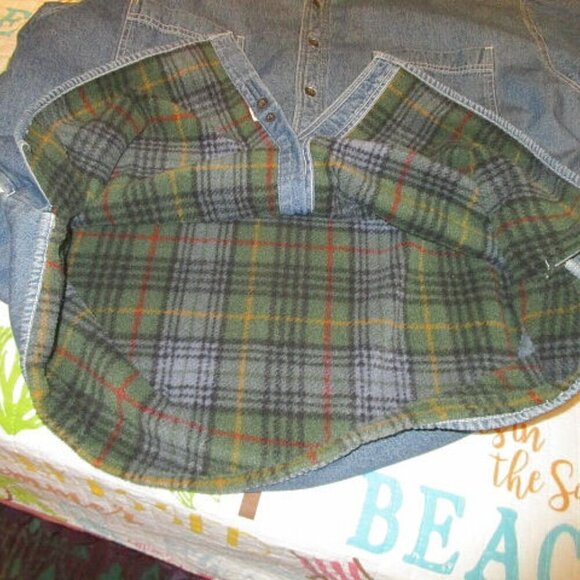 Vtg Wolverine Chore Jacket Mens Size XL Blanket Lined Denim Corduroy Collar Barn - Picture 7 of 12